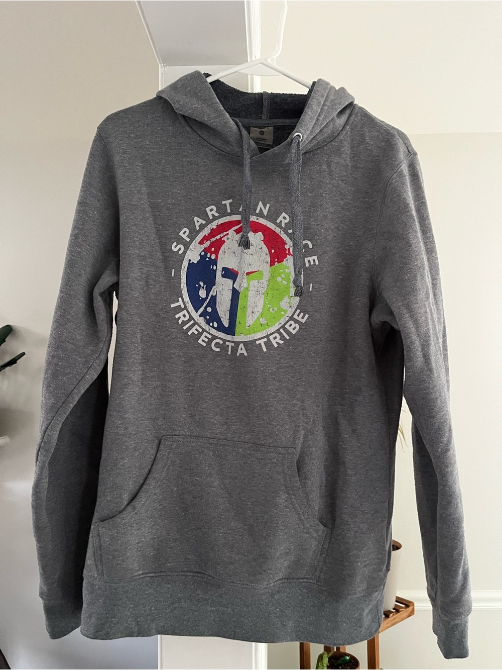Craft Gray Pullover Hoodie with, Spartan Trifecta Logo